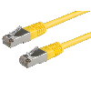 Cordon ROLINE Cat.5e (Classe D) S/FTP AWG26, jaune, 1 m