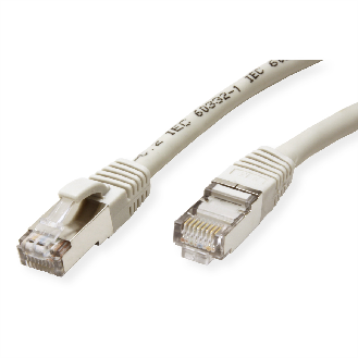 Cordon VALUE Cat.6 (Classe E) S/FTP LSOH, gris, 1 m-Lire la description