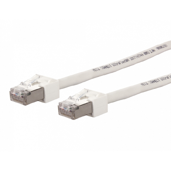 METZ CONNECT Patchkabel Kat.6 (Class E) S/FTP, Ultraflex500 VoIP, AWG 26, LSOH, weiß, 15 m-Beschreibung lesen