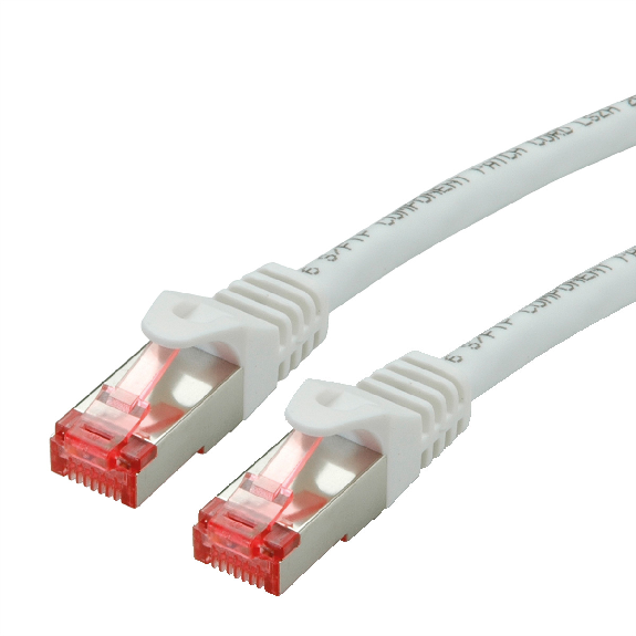 ROLINE Patchkabel Kat.6 S/FTP (PiMF), Component Level, LSOH, weiß, 0,5 m-Beschreibung lesen