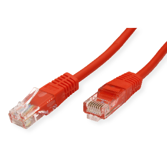Cordon ROLINE Cat.5e (Classe D) UTP confectionné, rouge, 1 m-Lire la description