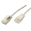 ROLINE UTP DataCenter Patchkabel Kat.6A (Class EA), LSOH, slim, grau, 1 m
