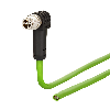 METZ CONNECT Anschlussleitung M12 Stecker 8-polig X-kodiert, gewinkelt, 2 m