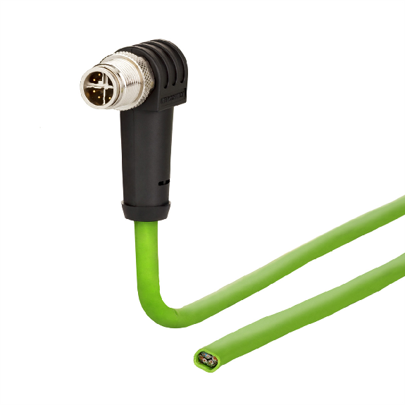 METZ CONNECT Anschlussleitung M12 Stecker 8-polig X-kodiert, gewinkelt, 2 m-Beschreibung lesen