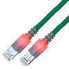 EasyLan DualBoot LED Patchkabel RJ45 S/FTP Kat.6 (Class E), mit saCon Stecker, LSOH, türkis, 10 m