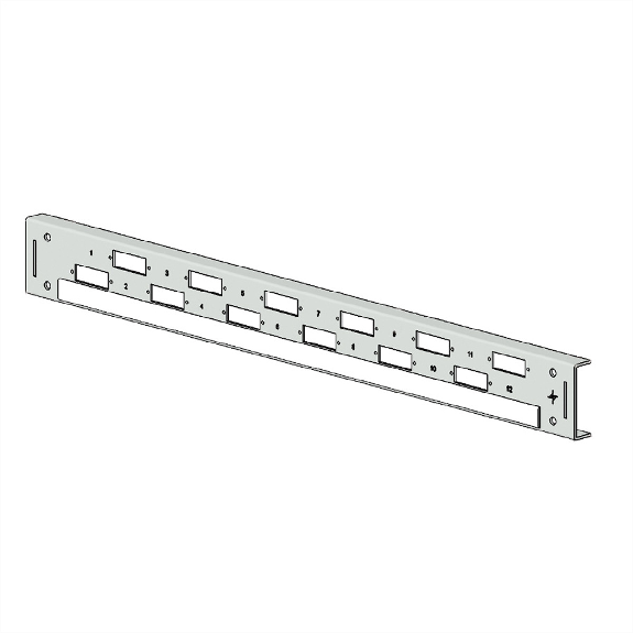 Plaque frontale FO 1 UH pour 12 coupleurs SC-Duplex/LC-Quad-Leggi tutto