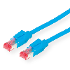 Cordon DÄTWYLER Cat.6 (Classe E) S/FTP, CU 7702 flex LS0H, Hirose TM21, bleu, 20 m