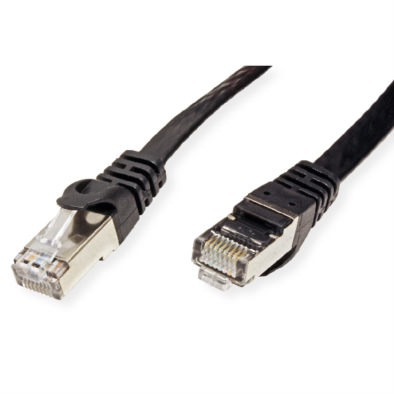 VALUE Patchkabel Kat.6 (Class E) FTP, extra-flach, schwarz, 1,5 m-Beschreibung lesen