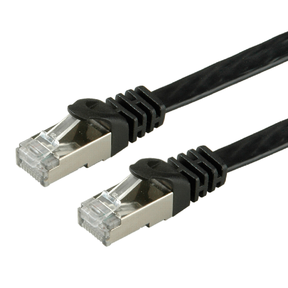 VALUE Patchkabel Kat.6 (Class E) FTP, extra-flach, schwarz, 1,5 m-Beschreibung lesen