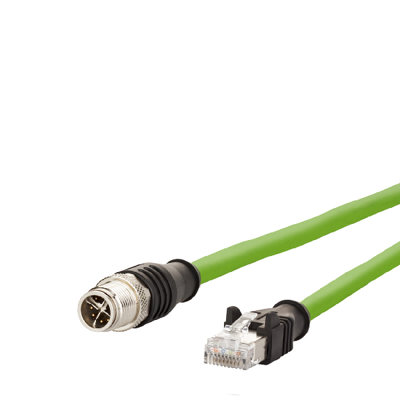 METZ CONNECT Verbindungsleitung M12 ST-RJ45 ST, 8-pol X-kodiert, gerade-gerade, 5 m-Beschreibung lesen