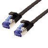 Cordon VALUE Cat.6A (Classe EA) F/UTP confectionné, plat, noir, 5 m