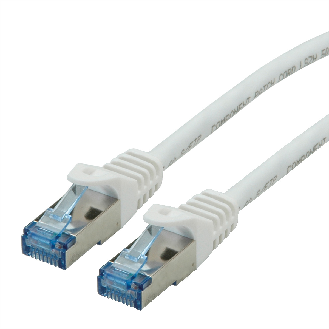 Cordon ROLINE S/FTP(PiMF) Cat.6A / 10 Gigabit, LSOH, Component Level, blanc, 3 m-Lire la description