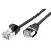 ROLINE U/FTP DataCenter Patchkabel Kat.6A (Class EA), LSOH, slim, schwarz, 2 m