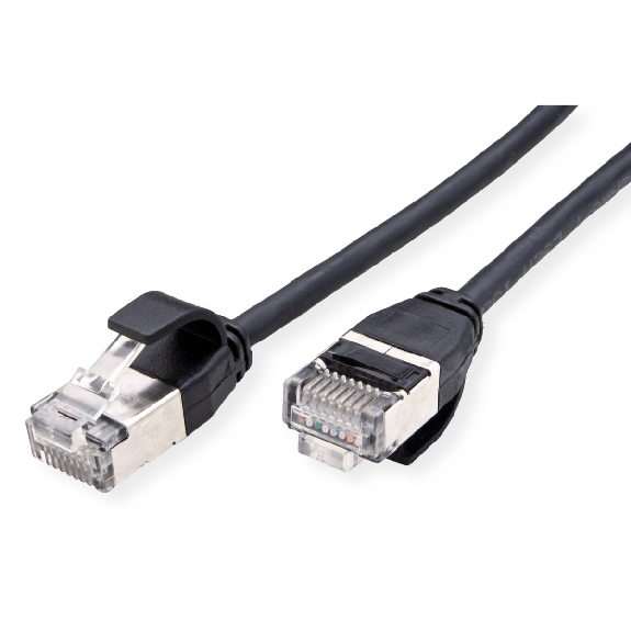 ROLINE U/FTP DataCenter Patchkabel Kat.6A (Class EA), LSOH, slim, schwarz, 2 m-Beschreibung lesen