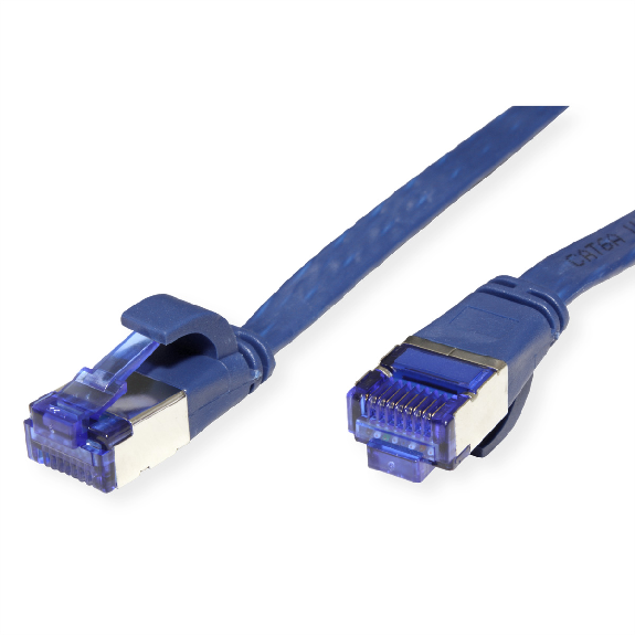 VALUE Patchkabel Kat.6A (Class EA) FTP, extra-flach, blau, 5 m-Beschreibung lesen