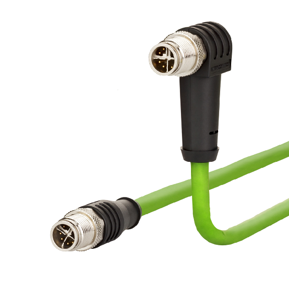 METZ CONNECT Verbindungsleitung M12 ST-M12 ST, 8-pol X-kodiert, gewinkelt-gerade, 5 m-Beschreibung lesen