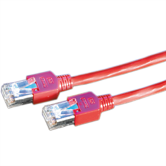 Cordon KERPEN Cat.5e (Classe D) D1-20 SF/U, croisé, rouge, 3 m-Lire la description