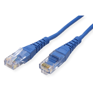 Cordon ROLINE Cat.5e (Classe D) UTP confectionné, bleu, 1 m-Lire la description