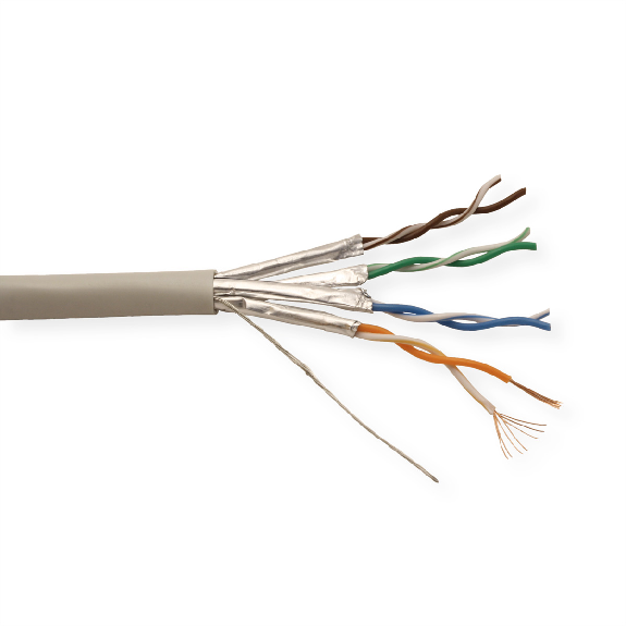 ROLINE Câble UTP Cat.6A (Classe EA) / 10 Gigabit, fils tressés, 300 m-Lire la description