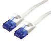 Cordon VALUE Cat.6A (Classe EA) UTP confectionné, plat, blanc, 5 m