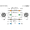 METZ CONNECT Verbindungsleitung M12 ST-M12 ST, 8-pol X-kodiert, gerade-gerade, Torsion, 10 m
