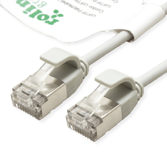 ROLINE GREEN Cordon DataCenter U/FTP Cat.6A (Classe EA), LSOH, slim, gris, 0,15 m-Leggi tutto