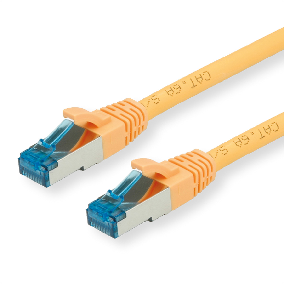 Cordon VALUE Cat.6A (Classe EA) / 10 Gigabit S/FTP, LSOH, jaune, 2 m-Lire la description