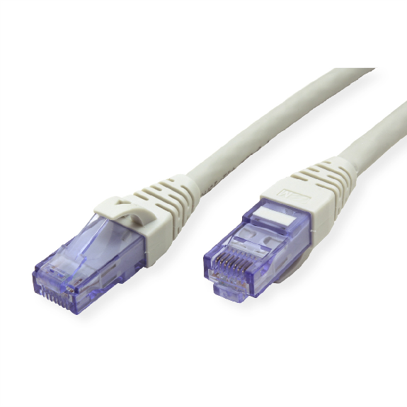 Cordon ROLINE UTP Cat.6A / 10 Gigabit, Component Level, LSOH, gris, 0,3 m-Lire la description