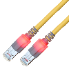 Cordon EasyLan DualBoot LED Cat.6 (Classe E) S/FTP, LSOH, jaune, 10 m