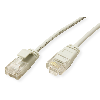 ROLINE GREEN UTP Patchkabel Kat.6A (Class EA), LSOH, slim, grau, 0,15 m