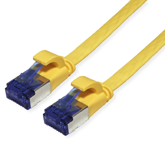 Cordon VALUE Cat.6A (Classe EA) F/UTP confectionné, plat, jaune, 1 m Cordon VALUE Cat.6A (Classe EA) F/UTP confectionné, plat, jaune, 1 m-Lire la description