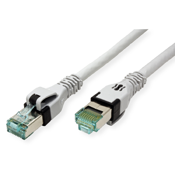 Cordon EasyLan DualBoot PushPull IP20, Cat.6A (Classe EA), S/FTP, gris, 5 m-Lire la description