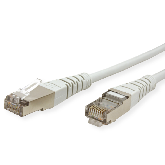 Cordon ROLINE Cat.5e (Classe D) S/FTP AWG26, gris, 7 m-Lire la description