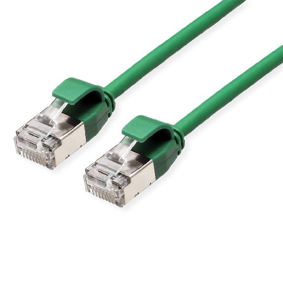ROLINE U/FTP DataCenter Patchkabel Kat.6A (Class EA), LSOH, slim, grün, 1 m-Beschreibung lesen