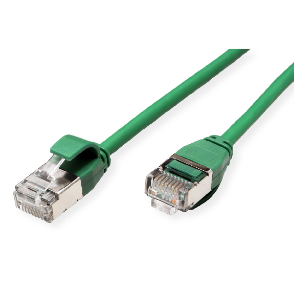 ROLINE U/FTP DataCenter Patchkabel Kat.6A (Class EA), LSOH, slim, grün, 1 m-Beschreibung lesen