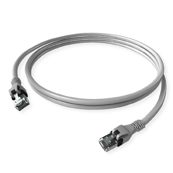 EasyLan DualBoot PushPull IP20 Patchkabel, Kat.6 (Class E), grau, 3 m-Beschreibung lesen