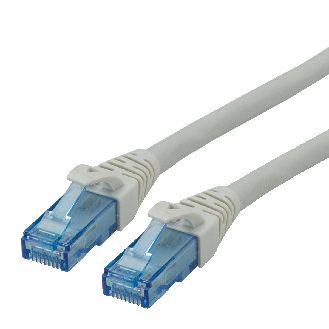 Cordon ROLINE UTP Cat.6A / 10 Gigabit, Component Level, LSOH, gris, 3 m-Lire la description