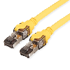 Cordon ROLINE Cat.8 (Classe I) S/FTP (PiMF) fils tressés, LSOH, jaune, 3 m