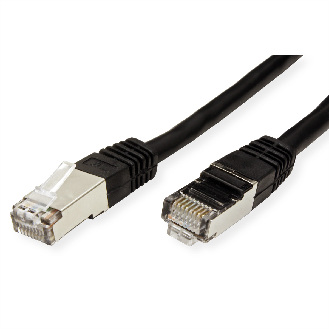 VALUE Patchkabel Kat.6 (Class E) S/FTP (PiMF), schwarz, 5 m-Beschreibung lesen