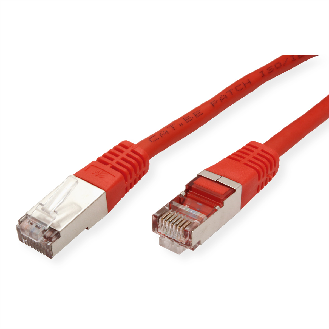 Cordon ROLINE Cat.5e (Classe D) S/FTP AWG26, rouge, 2 m-Lire la description