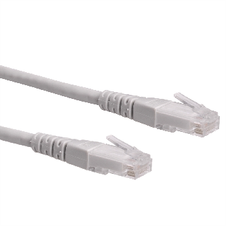 Cordon ROLINE Cat.6 (Classe E) UTP, gris, 1,5 m-Lire la description
