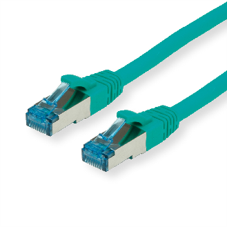 Cordon VALUE Cat.6A (Classe EA) / 10 Gigabit S/FTP, LSOH, vert, 1 m-Lire la description