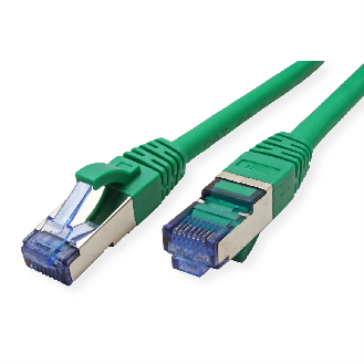 Cordon VALUE Cat.6A (Classe EA) / 10 Gigabit S/FTP, LSOH, vert, 1 m-Lire la description
