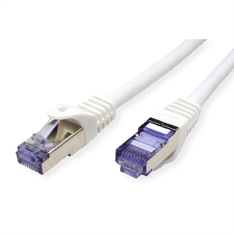 Cordon ROLINE S/FTP(PiMF) Cat.6A / 10 Gigabit, LSOH, Component Level, blanc, 2 m-Lire la description