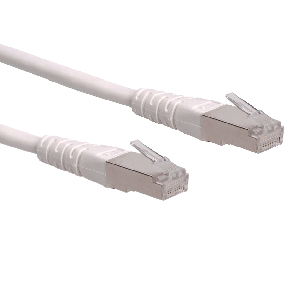 Cordon ROLINE Cat.6 (Classe E) S/FTP (PiMF), blanc, 0,3 m-Leggi tutto