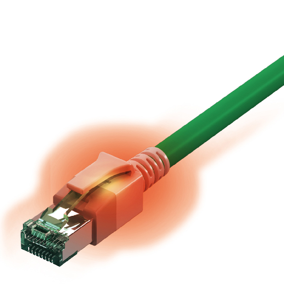 EasyLan DualBoot LED Patchkabel RJ45 S/FTP Kat.6A (Class EA), mit saCon Stecker, LSOH, grün, 5 m-Beschreibung lesen