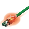 EasyLan DualBoot LED Patchkabel RJ45 S/FTP Kat.6A (Class EA), mit saCon Stecker, LSOH, grün, 5 m