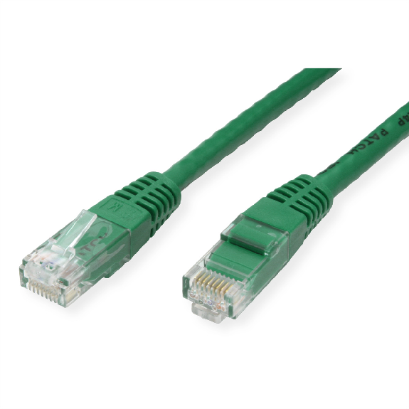 VALUE Patchkabel Kat.6 (Class E) UTP, grün, 1 m-Beschreibung lesen