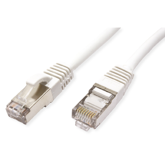 Cordon VALUE Cat.6 (Classe E) S/FTP LSOH, blanc, 3 m-Lire la description