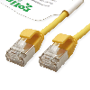 ROLINE GREEN Cordon DataCenter U/FTP Cat.6A (Classe EA), LSOH, slim, jaune, 5 m